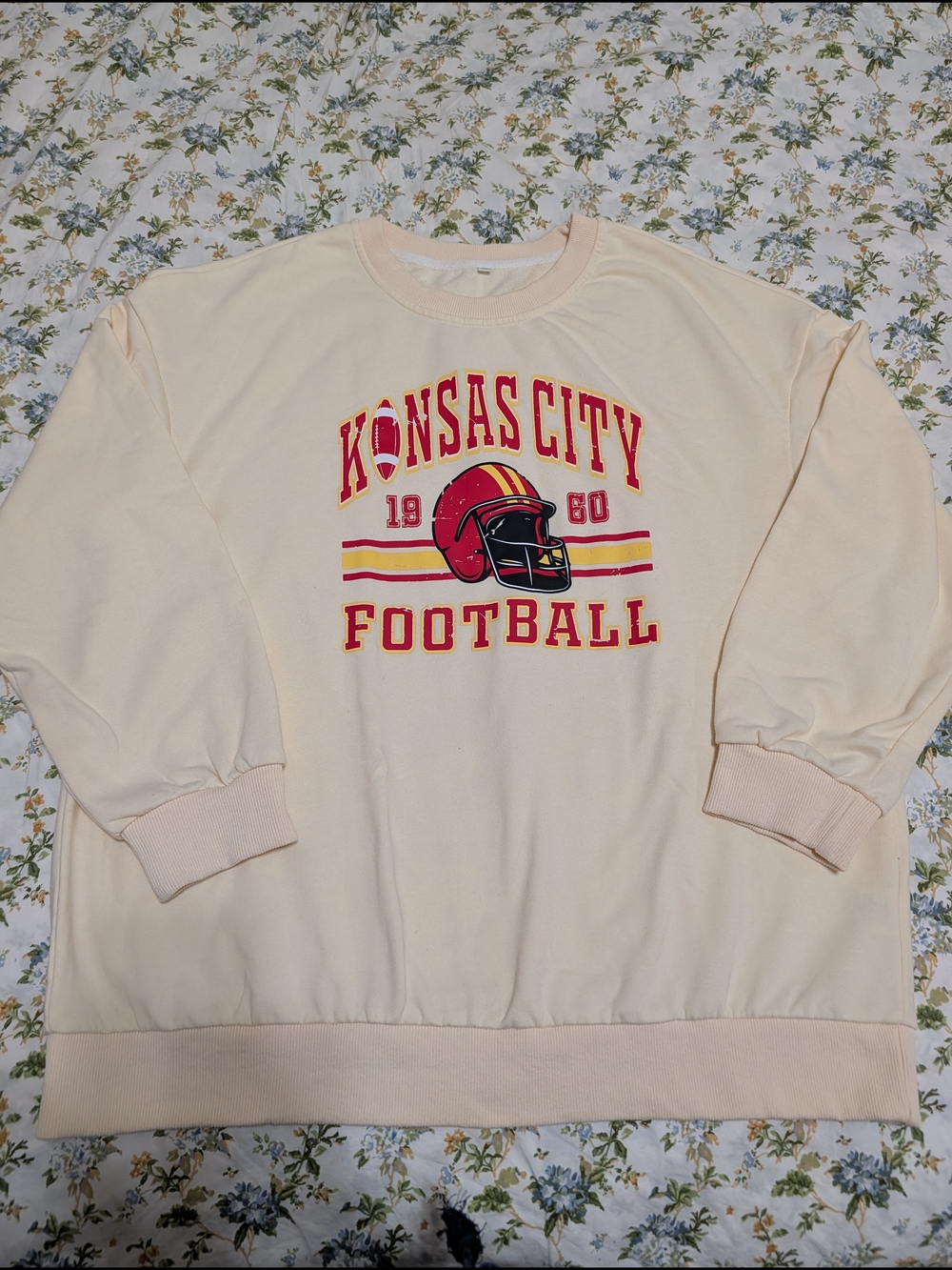 Bundle Vintage Look Kansas City Football Sweatshirt And Long Sleeve Top